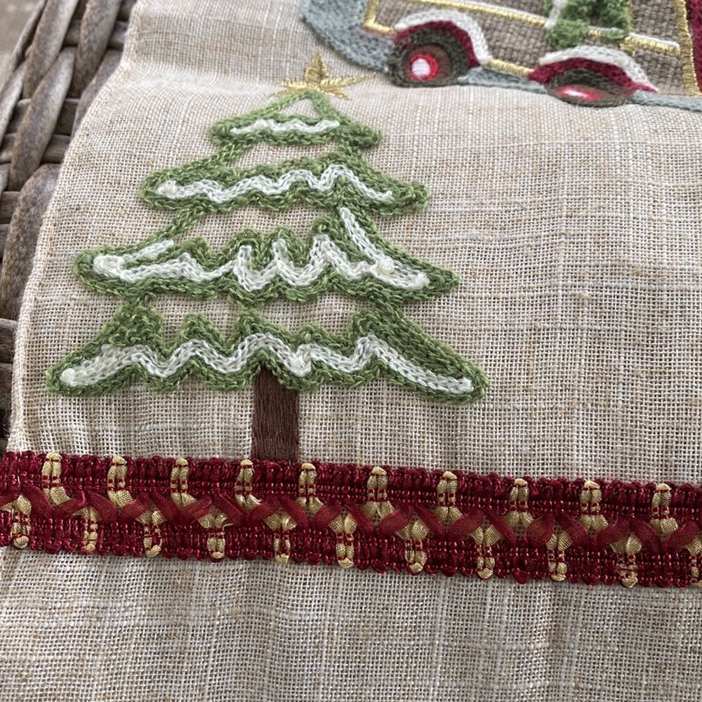 Domain Embroidered Christmas Scene Table Runner - Picture 3 of 5